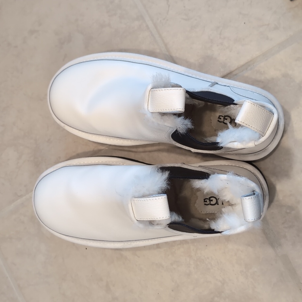 UGG Neumal Platform Chelsea Women's White Boots - Picture 8 of 10